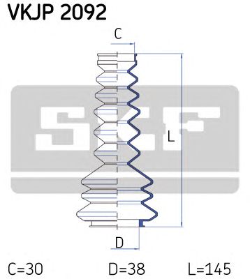 SKF vkjp2092 -  Комплект пыльника, рулевое управление