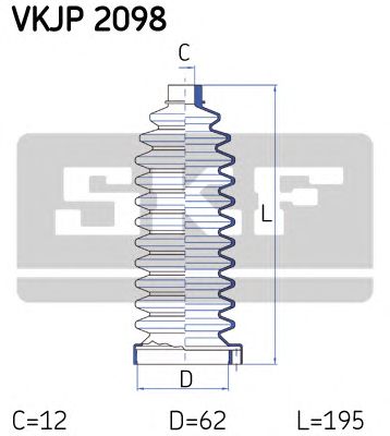 SKF vkjp2098 -  Комплект пыльника, рулевое управление