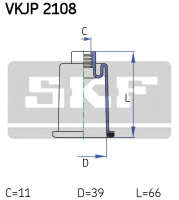 SKF vkjp2108 -  Комплект пыльника, рулевое управление