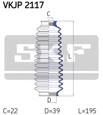 SKF vkjp2117 -  Комплект пыльника, рулевое управление