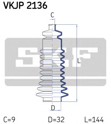SKF vkjp2136 -  Комплект пыльника, рулевое управление