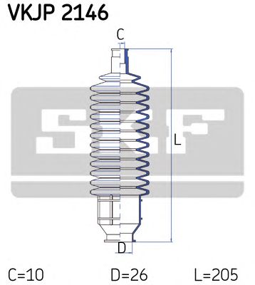 SKF vkjp2146 -  Комплект пыльника, рулевое управление