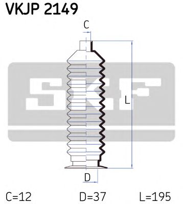 SKF vkjp2149 -  Комплект пыльника, рулевое управление