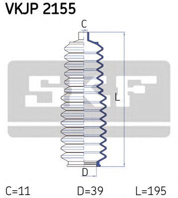 SKF vkjp2155 -  Комплект пыльника, рулевое управление