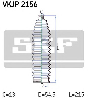 SKF vkjp2156 -  Комплект пыльника, рулевое управление