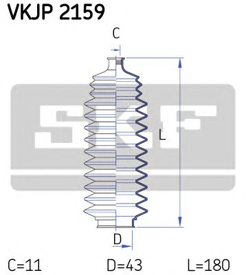 SKF vkjp2159 -  Комплект пыльника, рулевое управление