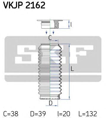SKF vkjp2162 -  Комплект пыльника, рулевое управление