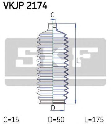 SKF vkjp2174 -  Комплект пыльника, рулевое управление