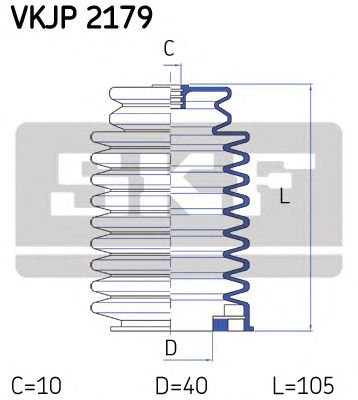 SKF vkjp2179 -  Комплект пыльника, рулевое управление