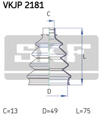 SKF vkjp2181 -  Комплект пыльника, рулевое управление