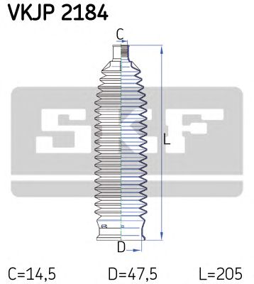 SKF vkjp2184 -  Комплект пыльника, рулевое управление