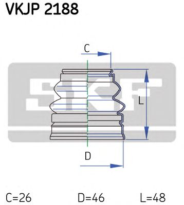 SKF vkjp2188 -  Комплект пыльника, рулевое управление