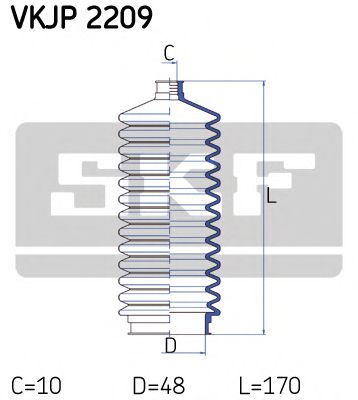 SKF vkjp2209 -  Комплект пыльника, рулевое управление
