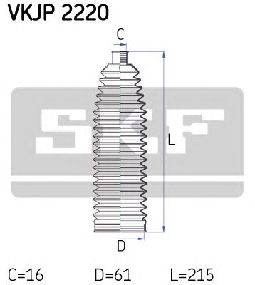 SKF vkjp2220 -  Комплект пыльника, рулевое управление