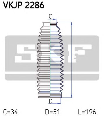 SKF vkjp2286 -  Комплект пыльника, рулевое управление