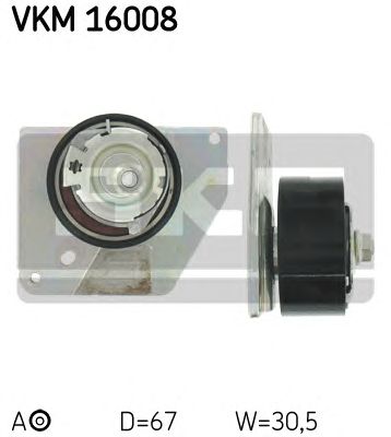 SKF vkm16008 -  Натяжной ролик, ремень ГРМ