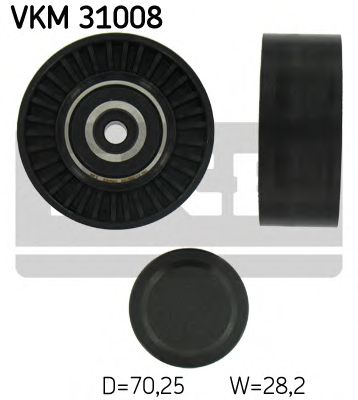 SKF vkm31008 -  Паразитный / ведущий ролик, поликлиновой ремень