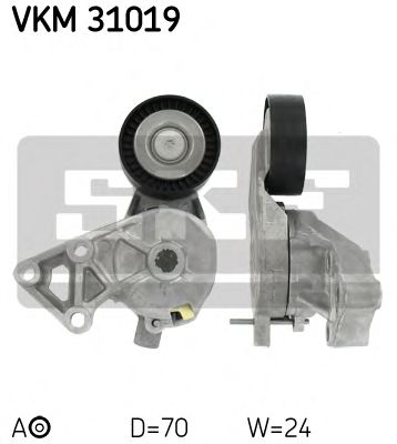 SKF vkm31019 -  Натяжной ролик, поликлиновой  ремень