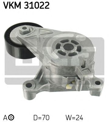 SKF vkm31022 -  Натяжной ролик, поликлиновой  ремень