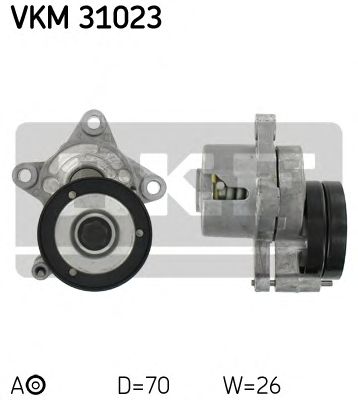 SKF vkm31023 -  Натяжной ролик, поликлиновой  ремень