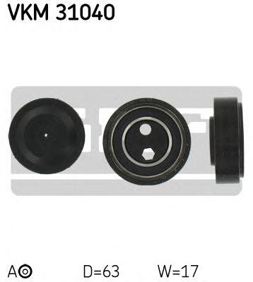 SKF vkm31040 -  Натяжной ролик, поликлиновой  ремень
