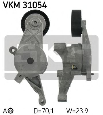 SKF vkm31054 -  Натяжной ролик, поликлиновой  ремень