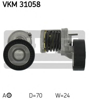 SKF vkm31058 -  Натяжной ролик, поликлиновой  ремень