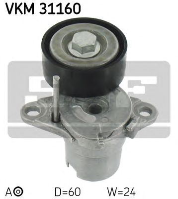 SKF vkm31160 -  Натяжной ролик, поликлиновой  ремень