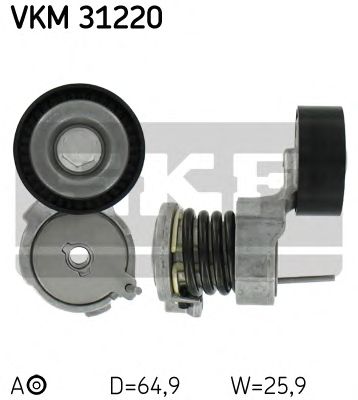 SKF vkm31220 -  Натяжной ролик, поликлиновой  ремень