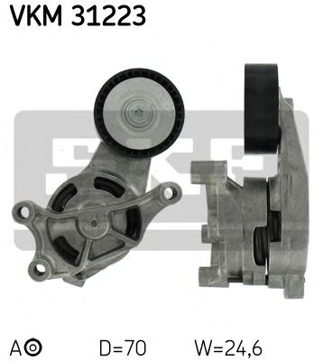 SKF vkm31223 -  Натяжной ролик, поликлиновой  ремень