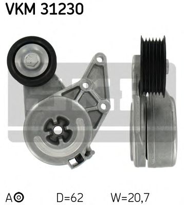 SKF vkm31230 -  Натяжной ролик, поликлиновой  ремень