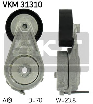 SKF vkm31310 -  Натяжной ролик, поликлиновой  ремень