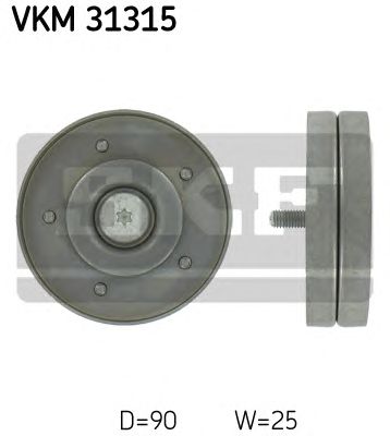 SKF vkm31315 -  Паразитный / ведущий ролик, поликлиновой ремень