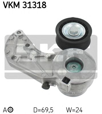 SKF vkm31318 -  Натяжной ролик, поликлиновойремень