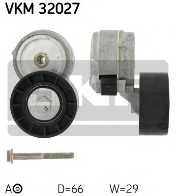 SKF vkm32027 -  Натяжной ролик, поликлиновой  ремень