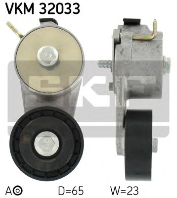SKF vkm32033 -  Натяжной ролик, поликлиновой  ремень