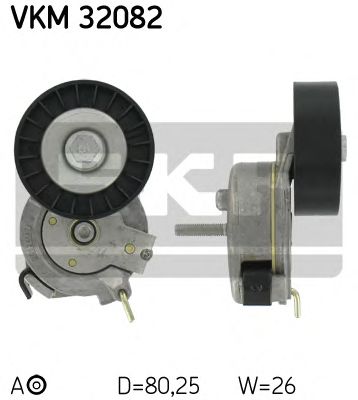 SKF vkm32082 -  Натяжной ролик, поликлиновой  ремень
