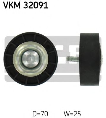 SKF vkm32091 -  Паразитный / ведущий ролик, поликлиновой ремень