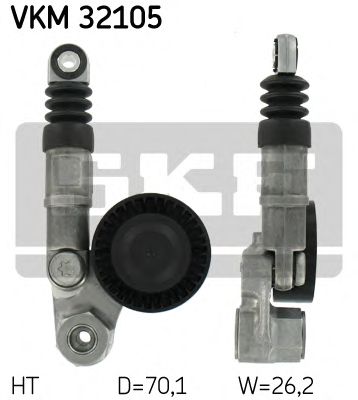 SKF vkm32105 -  Натяжной ролик, поликлиновой  ремень