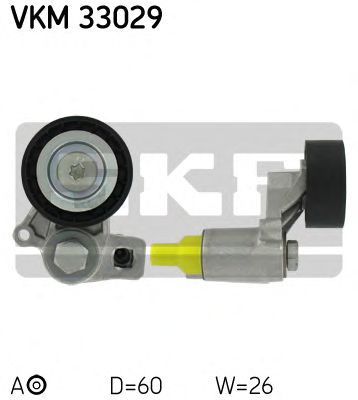 SKF vkm33029 -  Натяжной ролик, поликлиновой  ремень