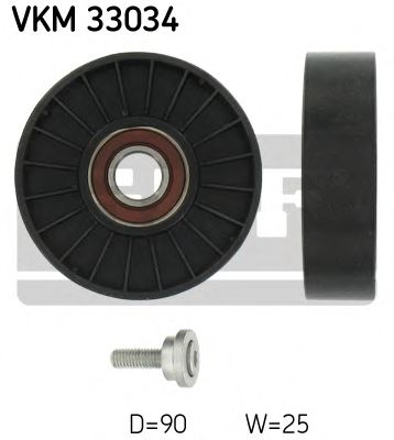 SKF vkm33034 -  Паразитный / ведущий ролик, поликлиновой ремень