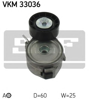 SKF vkm33036 -  Натяжной ролик, поликлиновой  ремень