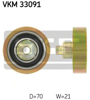 SKF vkm33091 -  Паразитный / ведущий ролик, поликлиновой ремень