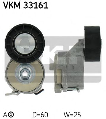 SKF vkm33161 -  Натяжной ролик, поликлиновой  ремень