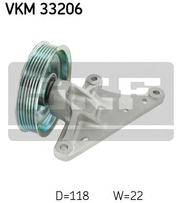 SKF vkm33206 -  Паразитный / ведущий ролик, поликлиновой ремень