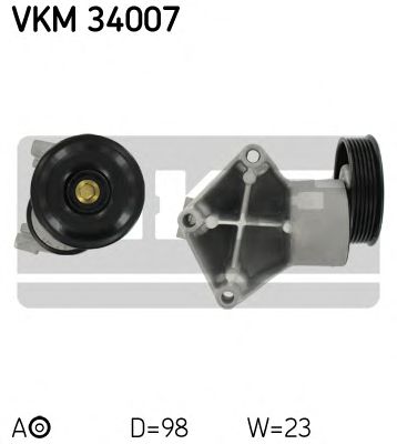 SKF vkm34007 -  Натяжной ролик, поликлиновой  ремень