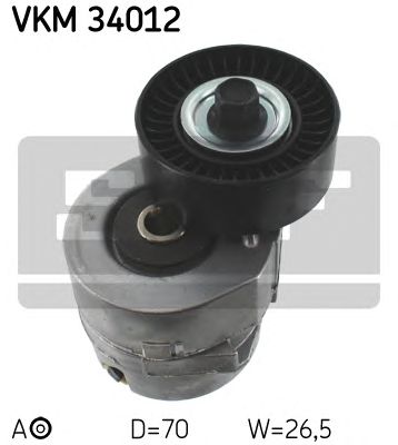 SKF vkm34012 -  Натяжной ролик, поликлиновой  ремень