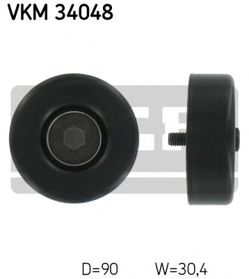 SKF vkm34048 -  Паразитный / ведущий ролик, поликлиновой ремень
