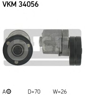 SKF vkm34056 -  Натяжной ролик, поликлиновой  ремень