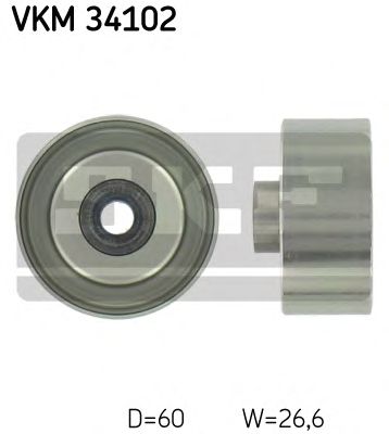 SKF vkm34102 -  Паразитный / ведущий ролик, поликлиновой ремень